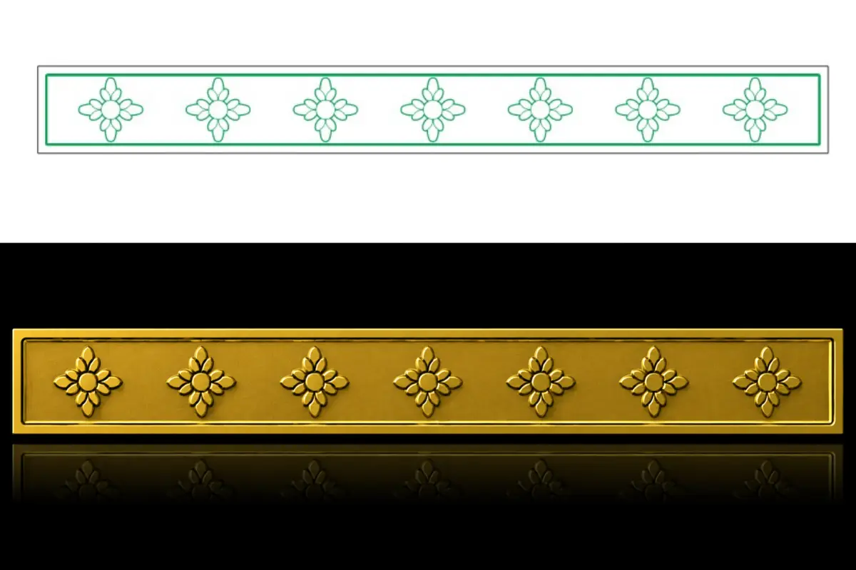 Modelo de anel com flores