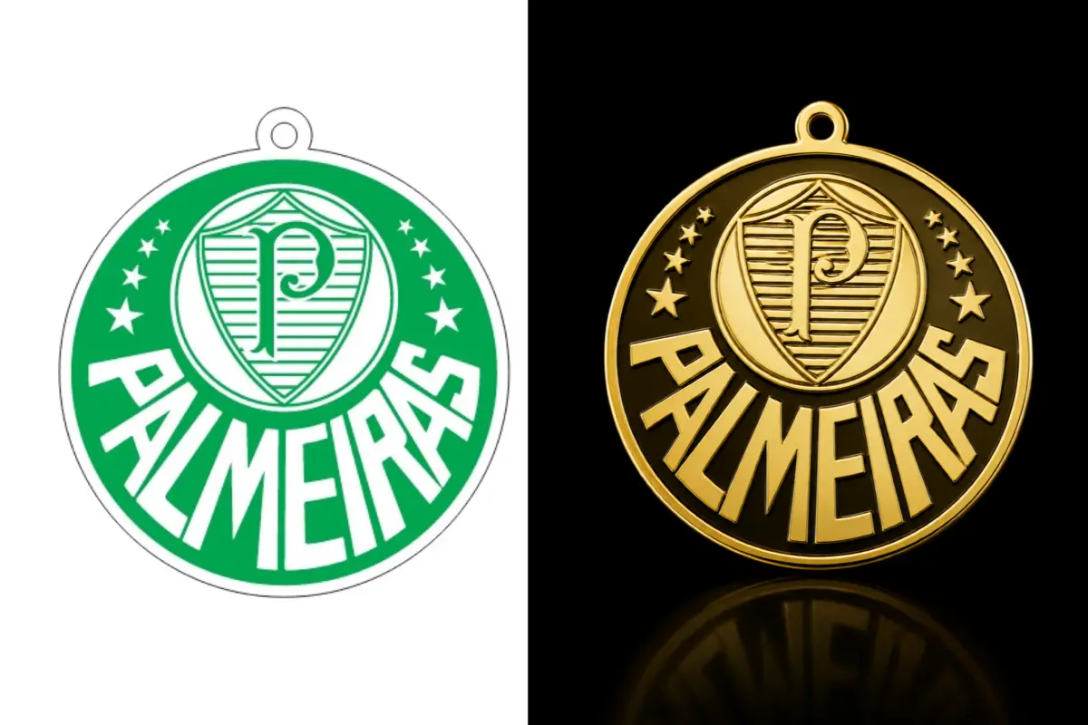 Modelo de pingente do Palmeiras
