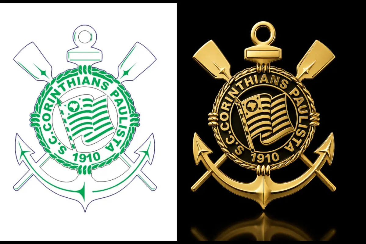 Modelo de pingente do Corinthians