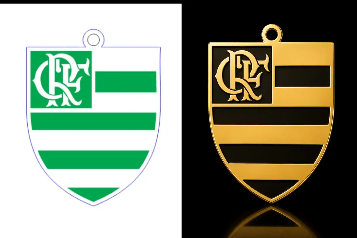 Modelo de pingente do Flamengo
