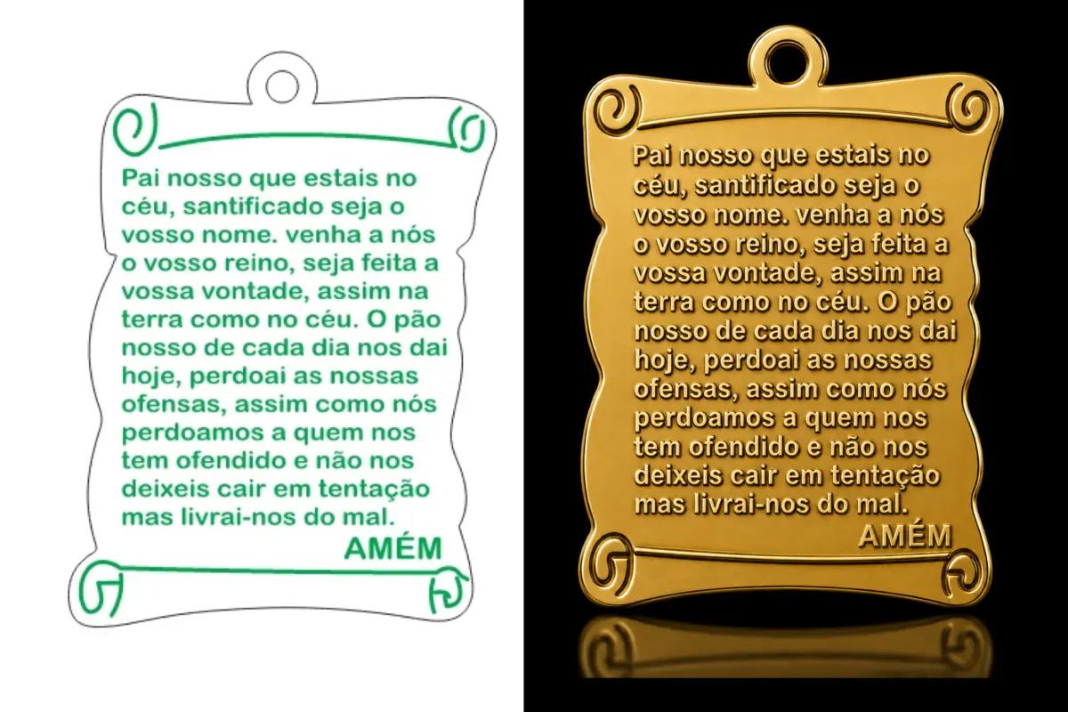 Modelo religioso com oração